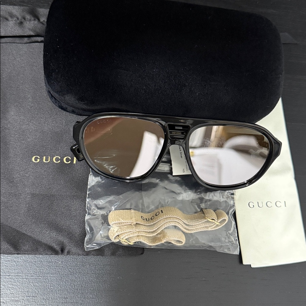 GUCCI 58MM Aviator Sunglasses - Picture 8 of 8